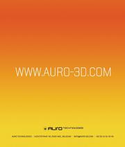 Auro 3D Audio: 2014 Demonstration Disc Auro 3D Audio: 2014 Demonstration Disc